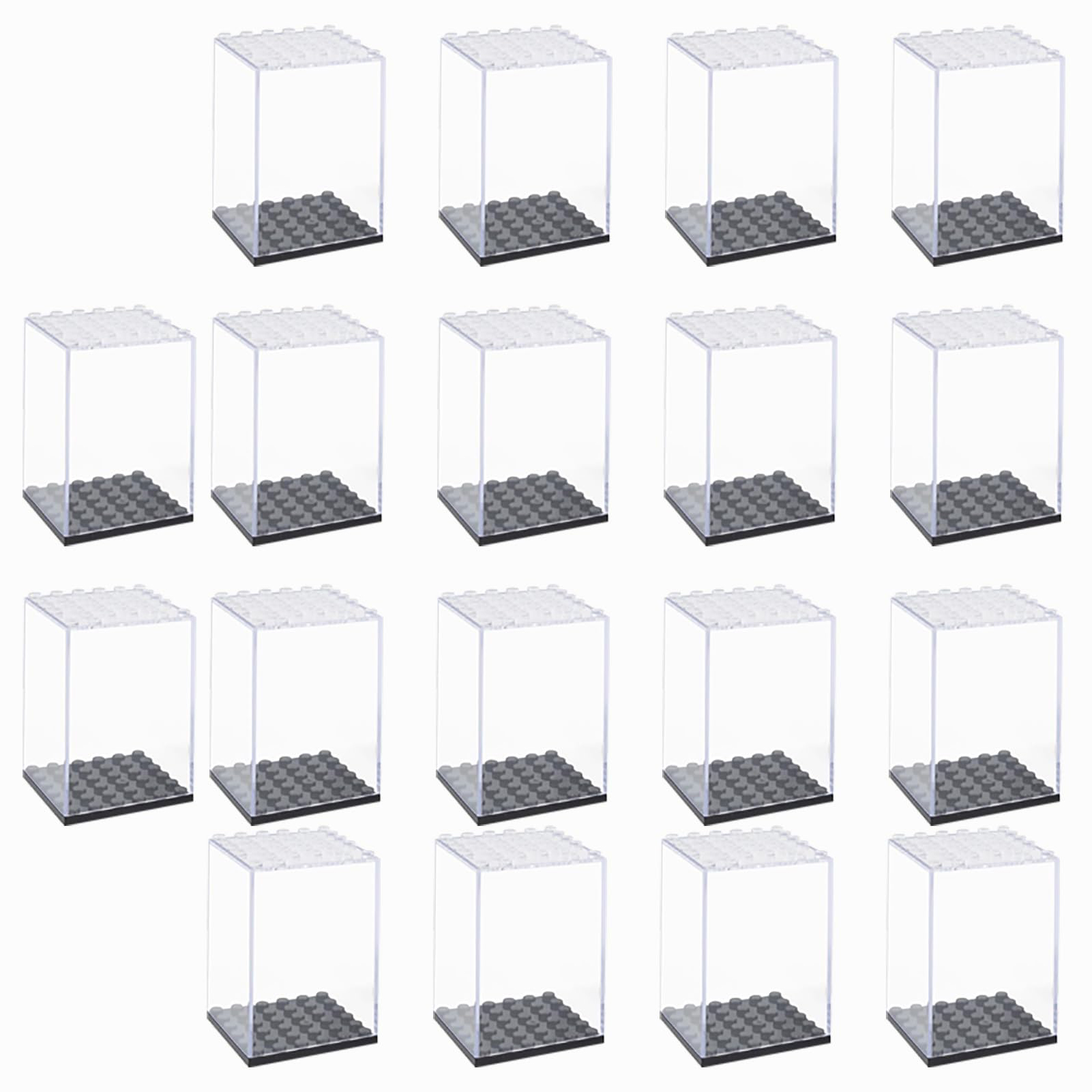 Action Figure Stand - Acrylic Building Block Display Box for