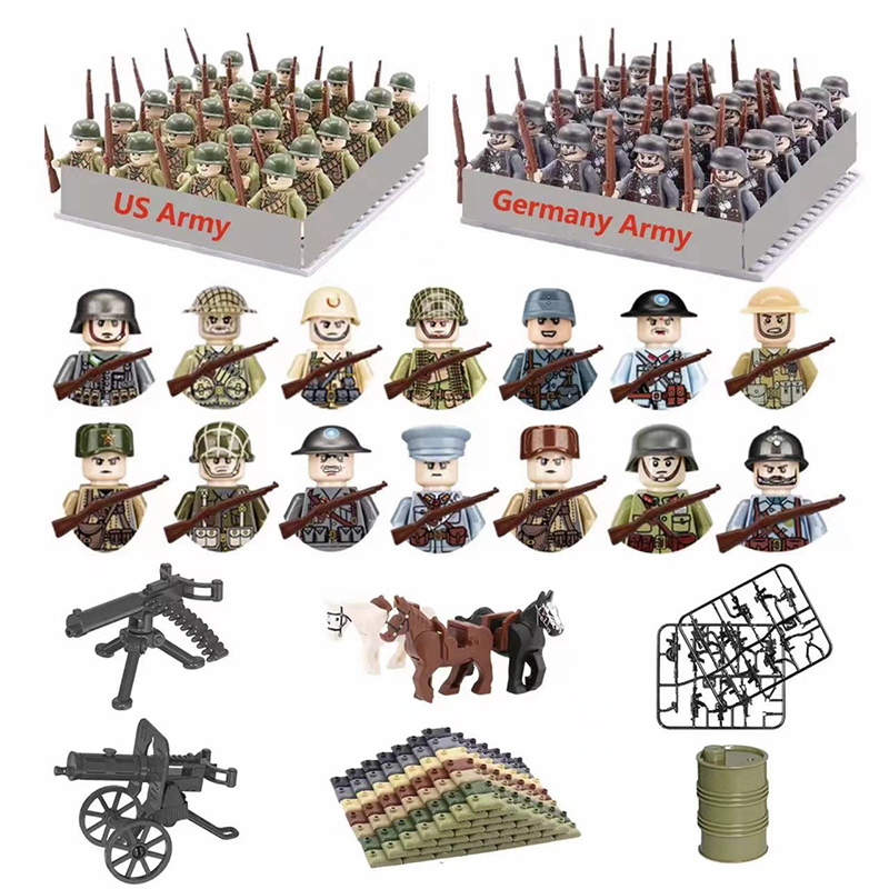 24pcs/batch WW2 Military Chara - đánh giá và giá Lego Minifigure Holder