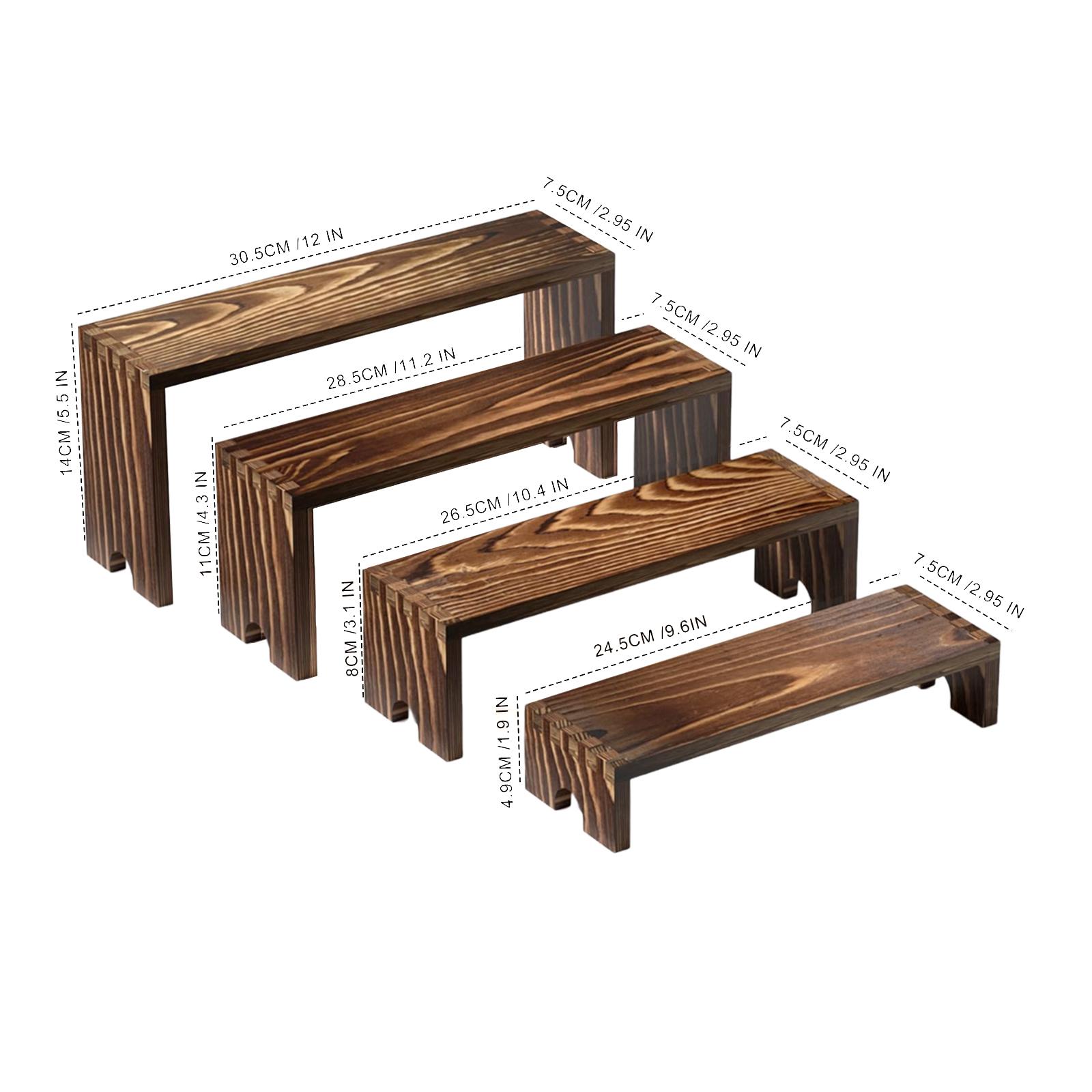 4x Wooden Riser Cupcake Stand  - đánh giá và giá Display Risers Set