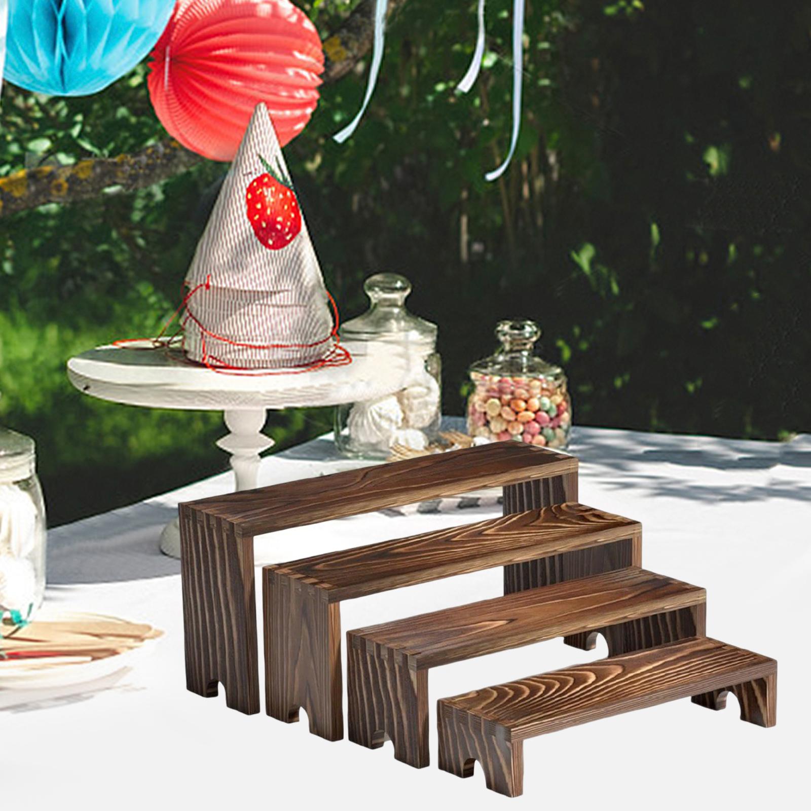 4x Wooden Riser Cupcake Stand  - đánh giá và giá Display Risers Set
