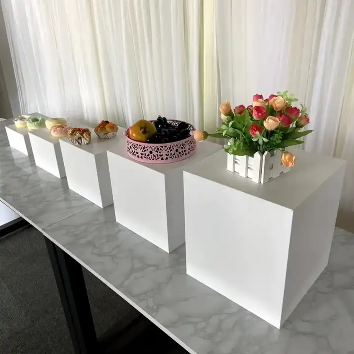 5pcs/set) Dessert Table Decora - đánh giá và giá Display Risers Set